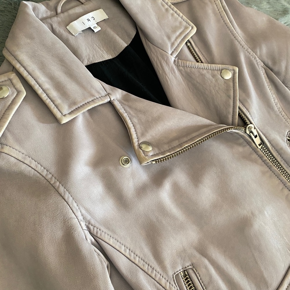 Iro Asheville Lilac Moto Leather Jacket - Picture 16 of 16